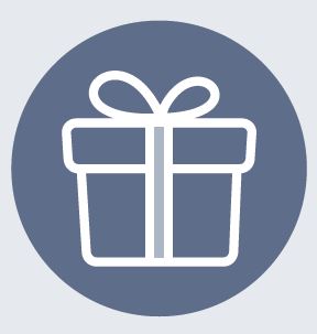 Icon mit Geschenk